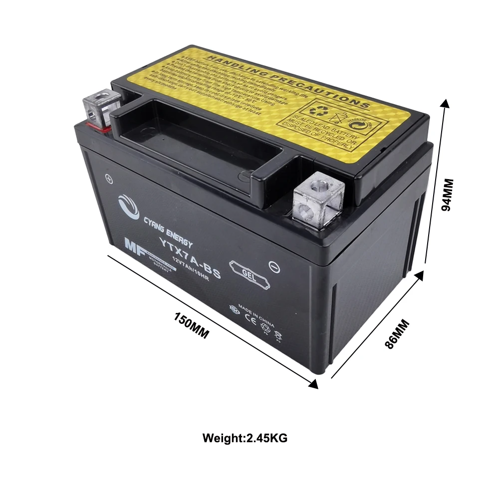 Лидер продаж, высокое качество, 12 В 7 Ач, OEM, доступный клапан, регулируемый гель и свинцово-кислотный сухозаряженный, не требующий технического обслуживания Аккумулятор для мотоцикла