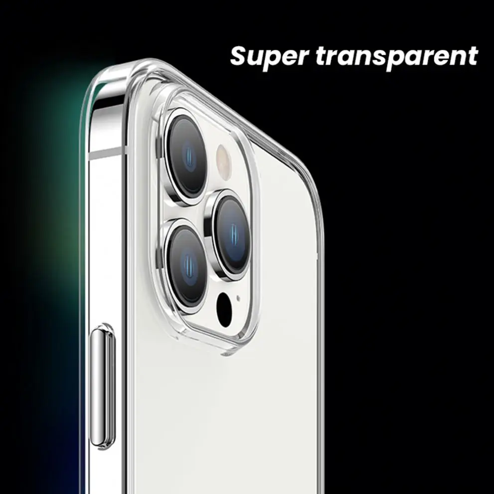 High Quality Transparent Protective Phone Bag TPU+PC Mobile Phone Case Shockproof Anti-Yellowing Back Cover For Iphone 13 12