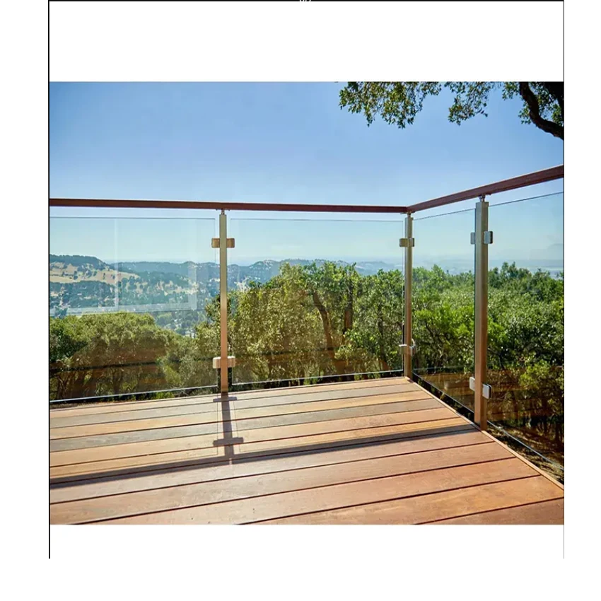 square casting stainless steel glass spigot glass fence/glass railing design