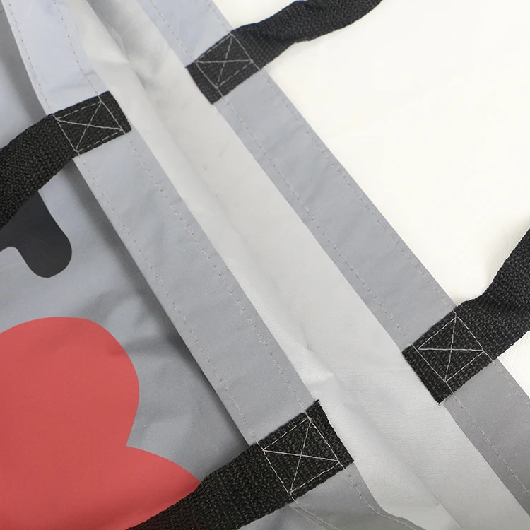 Night Reflection with High or low fabric eco friendly reflective shopping bag
