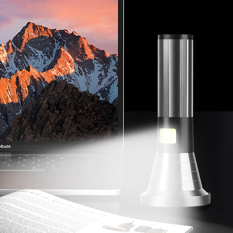 High Power Portable Rechargeable 3.7V charged with USB cable flash light Outdoor Camping Emergency Torch Light led flashlight