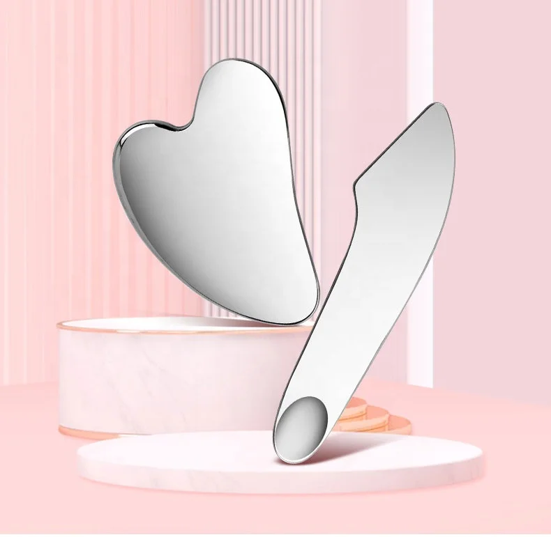 Popular Mini Heart Shape Makeup Spatula Stainless Steel Makeup Cosmetic Apply Foundation Spatula