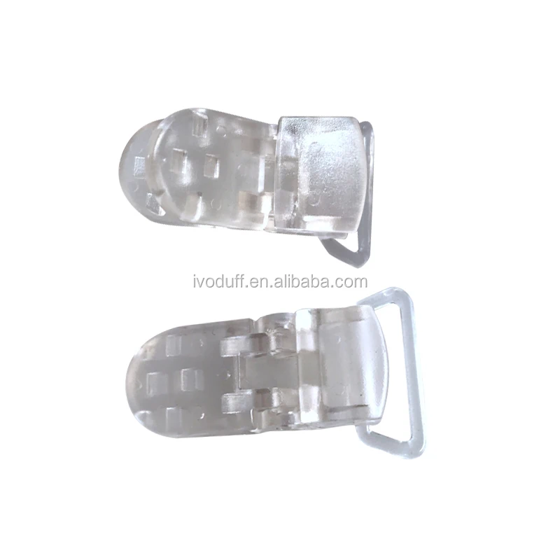 Оптовая продажа, прозрачный пластиковый зажим для подтяжек высокого качества, 25 мм