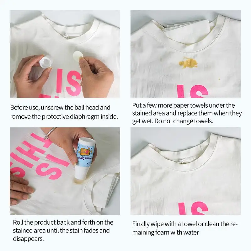 Portable Fabric Cloth Stain Remover Pen Portable Laundry Detergent for Stain Decontamination and Oil Stain Cleaning Pen