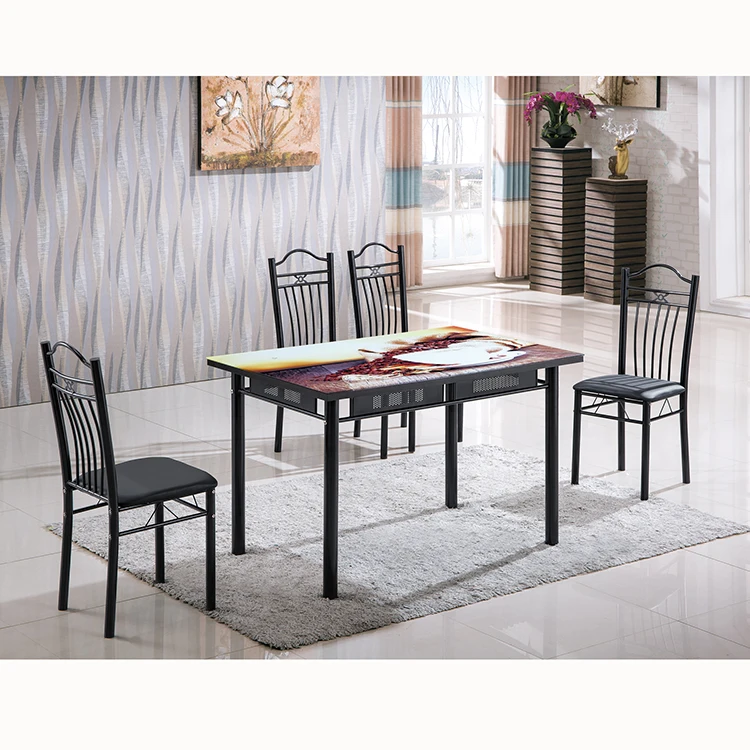 Современный обеденный стол набор столовой стол и стулья для продажи 4 стула обеденный стол набор
