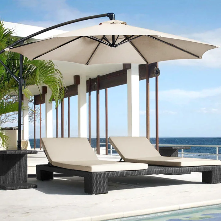 Hanging Banana Waterproof Cantilever Garden Beach Patio Sun Canvas Parasol Iron Outdoor Restaurant Umbrella