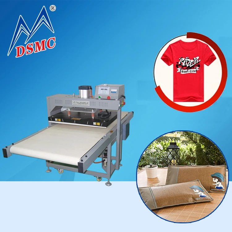 60x80cm Flow-line Conveyor belt shoes hydraulic heat press machine for sale