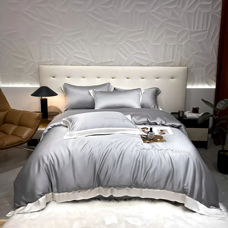 2022 Newest 100% Tencel Fiber Lyocell Luxury Bedding set Duvet Cover Set