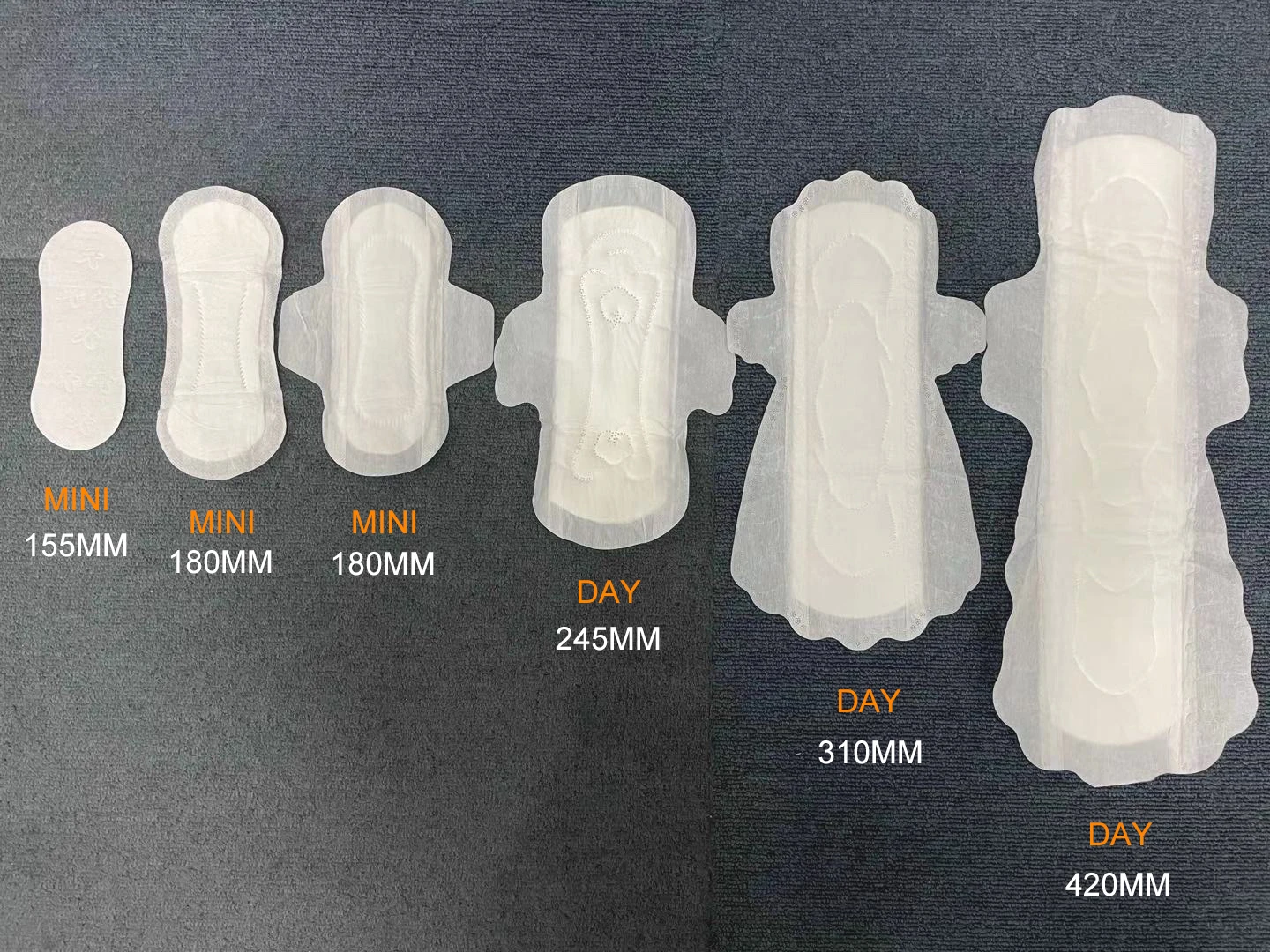 High quality feminine hygiene product organic bamboo ladies pads sanitary napkins for Super long night use(4count,1Pack)