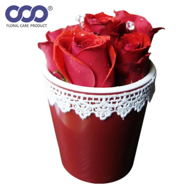2022 Most Popular Plastic Flower Pots Indoor Gift Colorful Plastic Flower Pot Floral Pot For Fresh Flower Arrangement