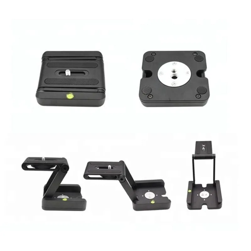 Aluminum Alloy Camera Bracket Folding Quick Release Plate Stand Holder Tripod Z Flex Tilt Ball Head DSLR Camera Accessories