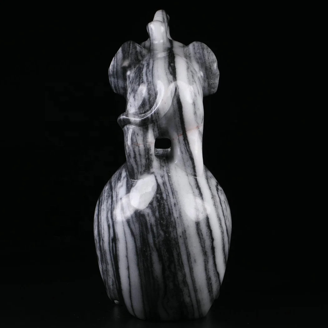 High Quality Gemstone Mexican Agate Skulls Crystal Carving Skulls Healing Elephant Crystal Skulls