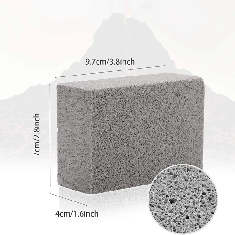 Mydyas Durable Environmentally Friendly Non Toxic Lightweight Pumice BBQ Griddle Grey Cleaning Brick Block