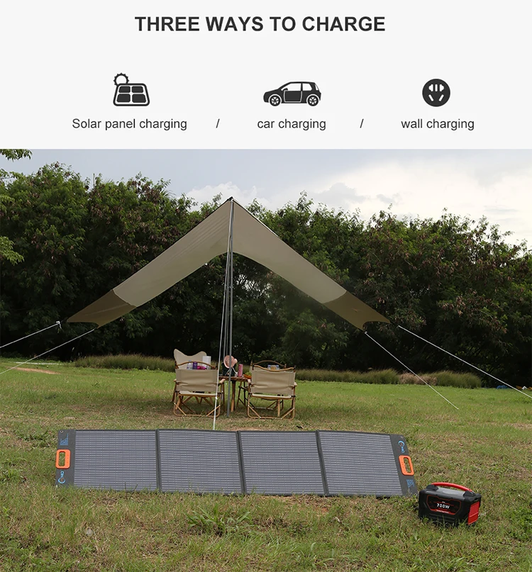 Backup Lithium Battery Emergency Power Supply 1000W Portable Solar Generator Camping Outdoor Power Station Pure Sine Wave