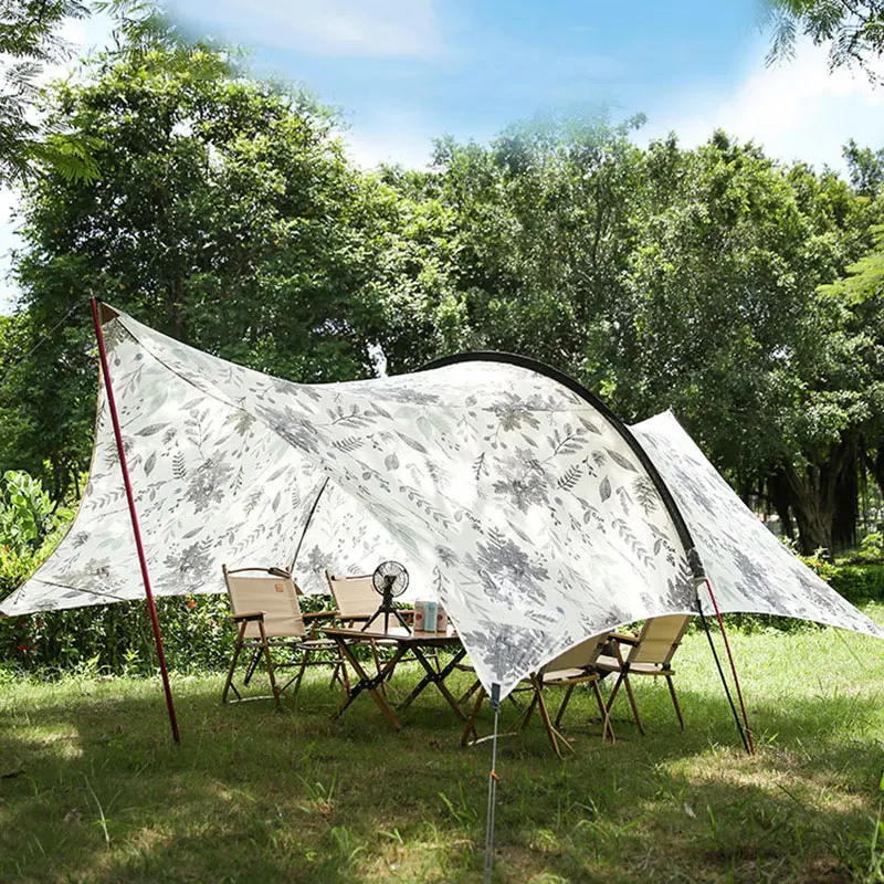 JETSHARK Colorful Leaf Harpy Tunnel Type Weatherproof UV UV Camping Portable Awning Canopy