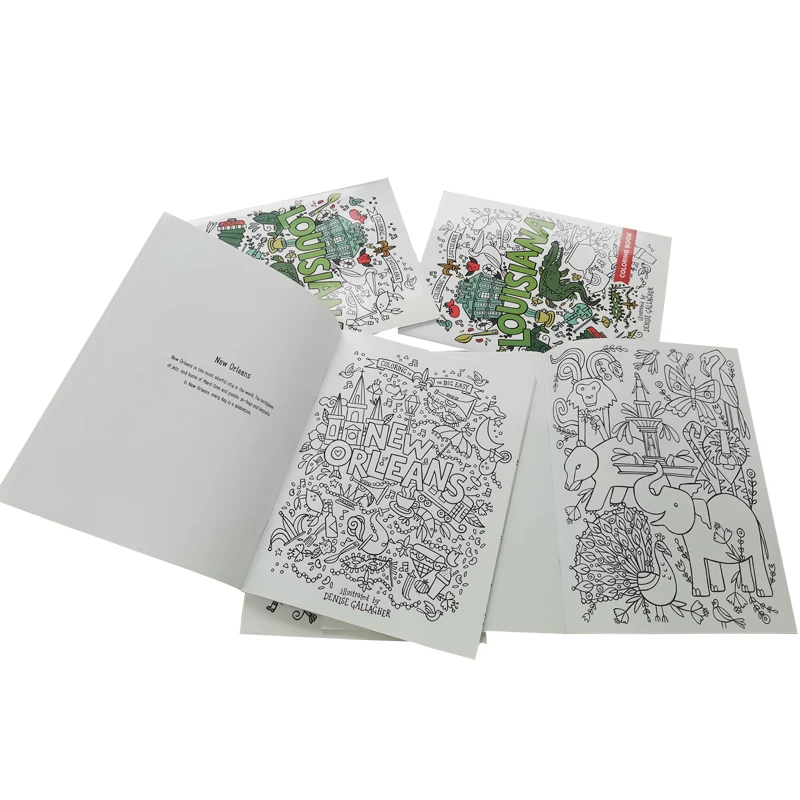 
OEM Custom Mindfulness Drawing Colouring Printing African American Adult Coloring Book 