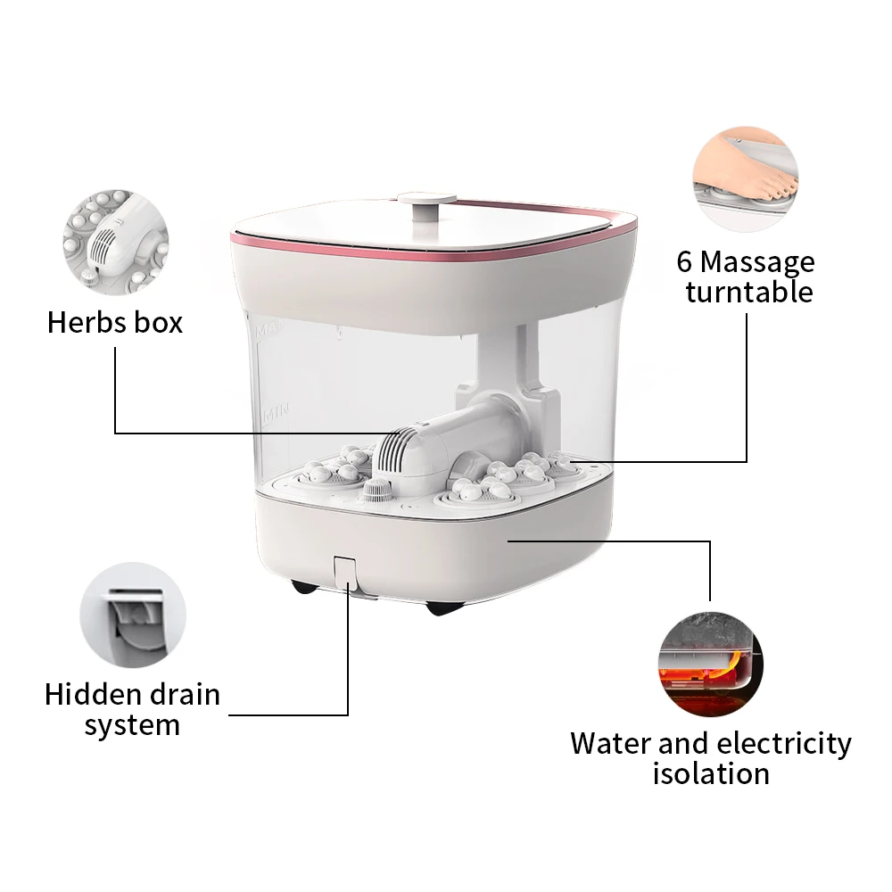 ODM Available Professional Fully Automatic Constant Temperature Spa Foot Bath Massage Feet Detox Machine