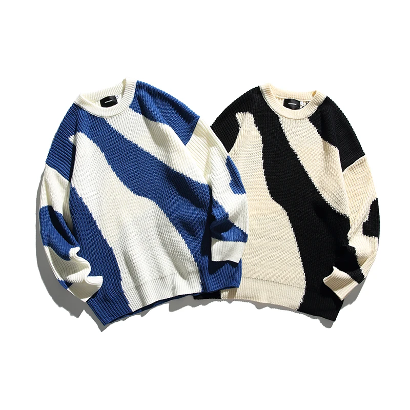 Wholesale  Plus Size  Mens Acrylic Printed Plain Crew Neck  Knit Cashmere Pullover Jumper Sweaters