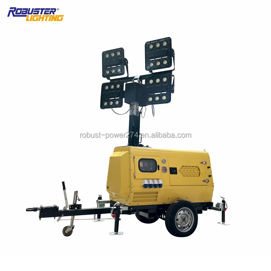 8M Hydraulic Lighting Tower Generator Engine portable Light Tower