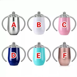 12 oz sippy cup stainless steel kids tumbler easy drinking milk mug