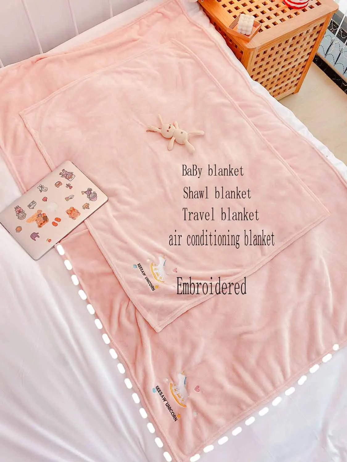 China factory direct sales  high quality super soft blanket coral velvet flannel blanket size customized