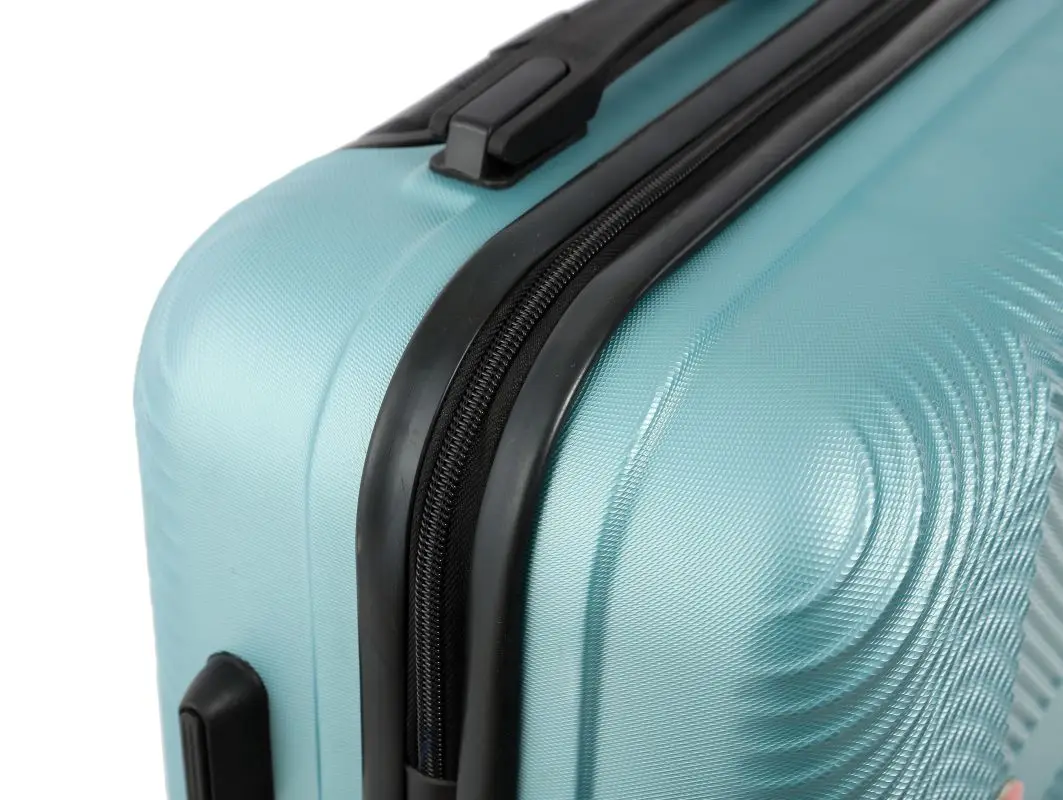 China Quality Tsa Lock Durable Lightweight Suitcase Cross Stripe ABS 3 Piece Luggage Set for sale
