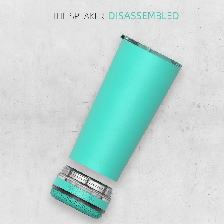 New Produced Colorful Led Right Gifts Bathroom Usb Chargeable Blue tooth With Wireless Portable Speaker Sublimation Tumblers