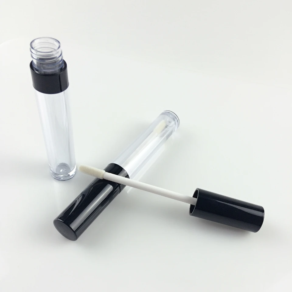 Custom Round Cute Lip Gloss Bottle 5ml Empty Lip Gloss Tubes 5 ml With Band