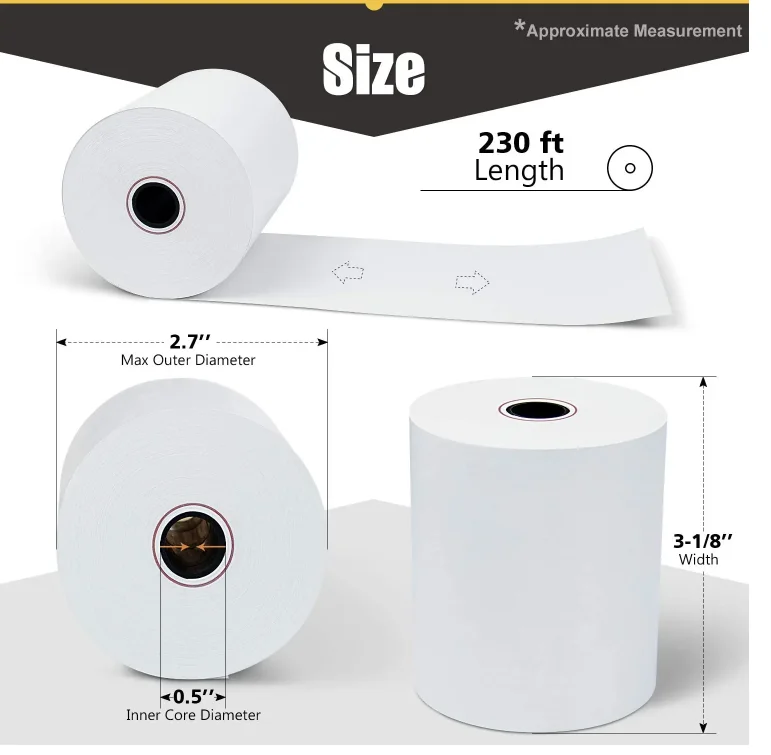 High Quality BPA-Free Thermal Printer Roll Paper Customized 57 x 30mm Cash Register Paper Roll
