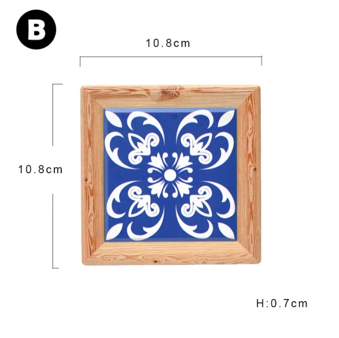 Factory Customized Wood and Acrylic Coasters Placemats with Cork Bottom for Cup