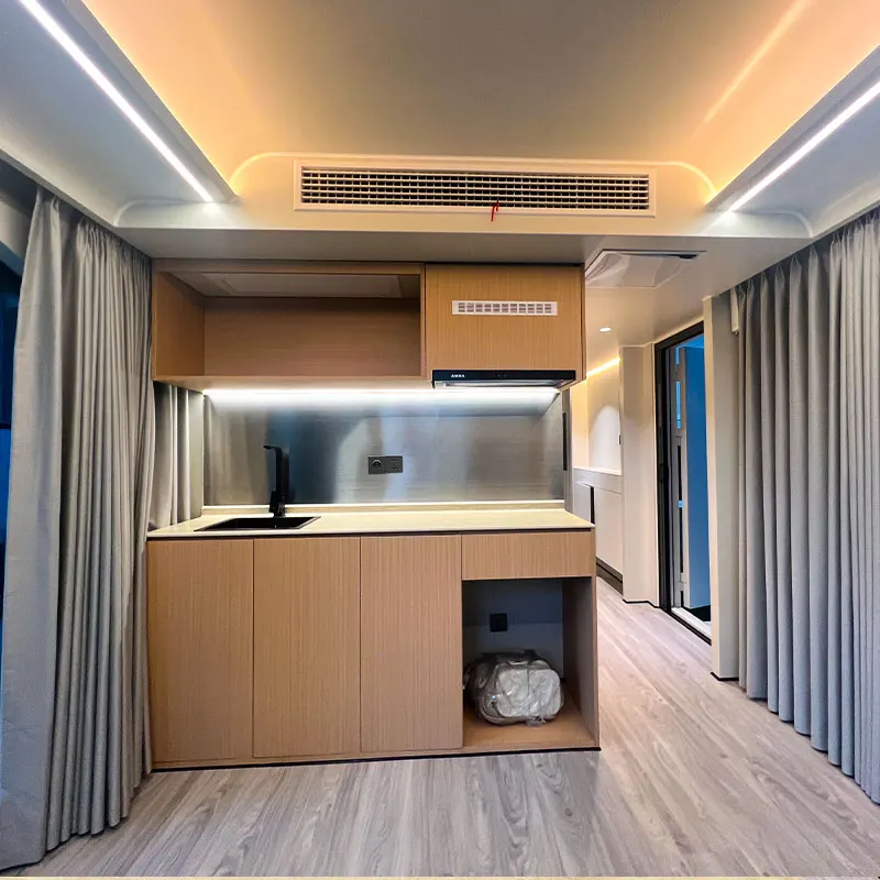 Капсульный дом E7 2 спальни с кухней современный яблочный алюминиевый контейнерный жилой