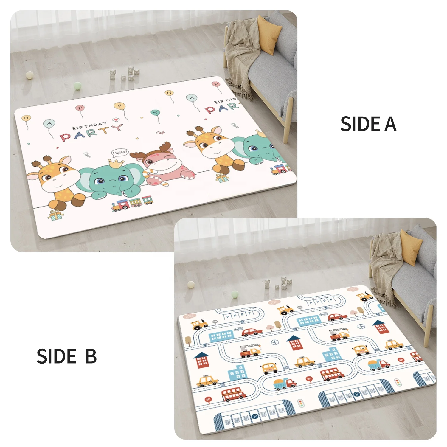 Baby Oversized Eco-friendly Double-sided Color Printing Improves Intelligence Non-slip Soft XPE Game Folding