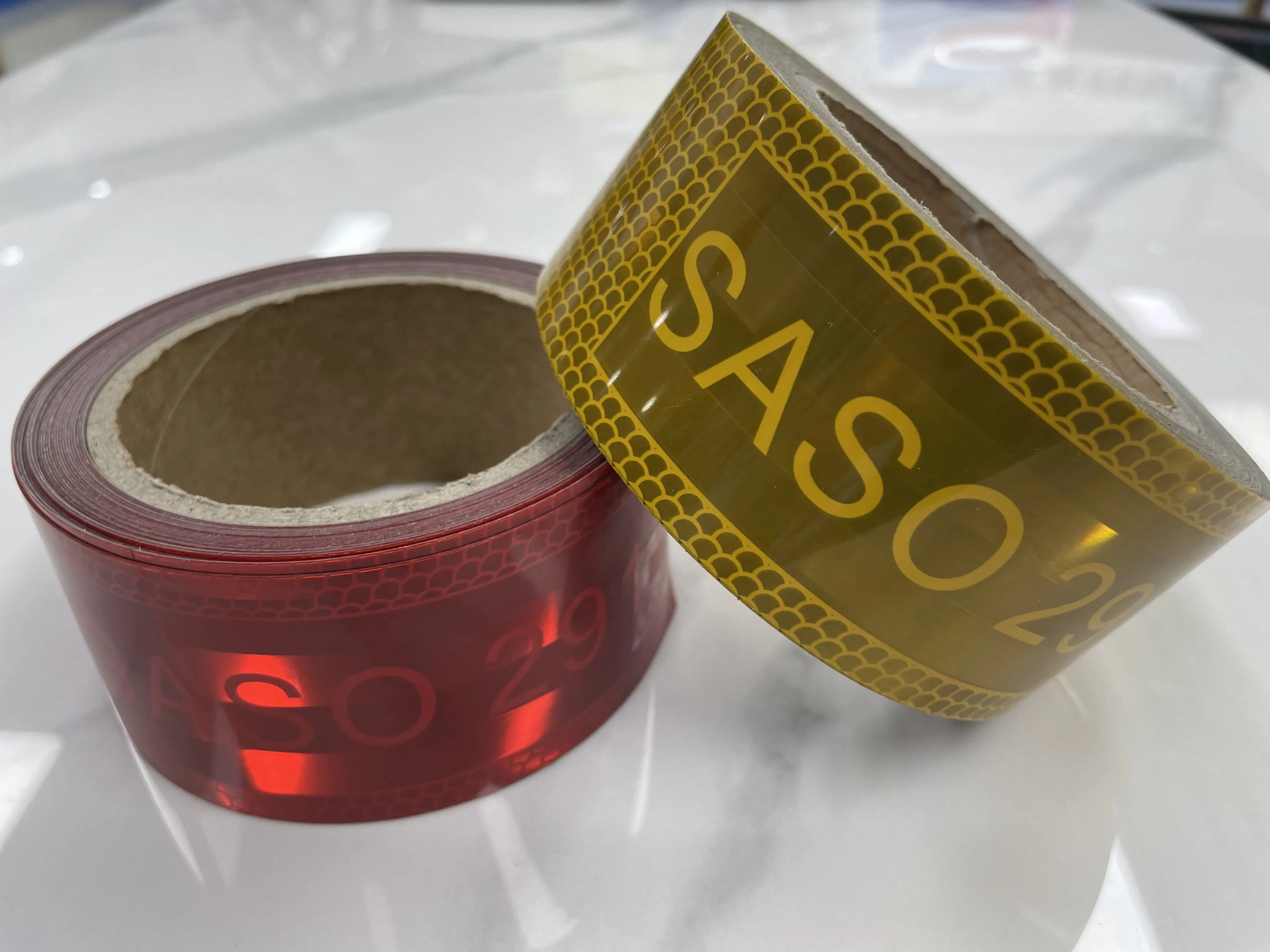 SASO 2913 Yellow Truck Reflective Tape Aluminizing Conspicuity Warning Tape Stickers