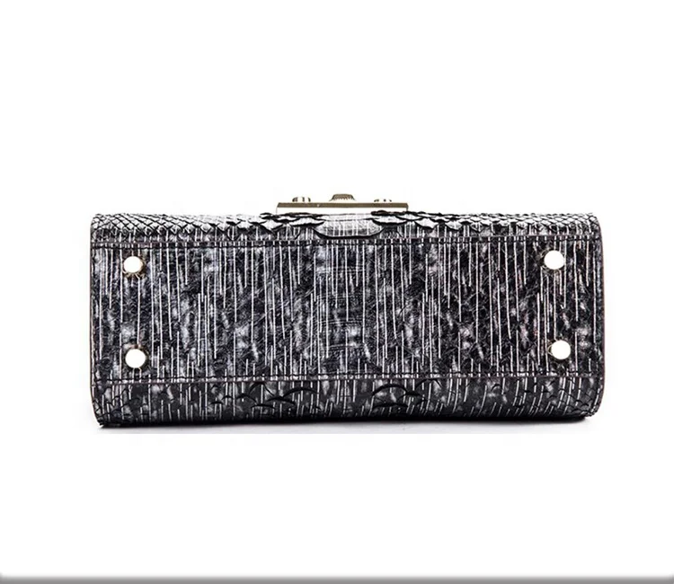 Luxury lady fashion exotic high quality designer style real python skin leather shoulder bag