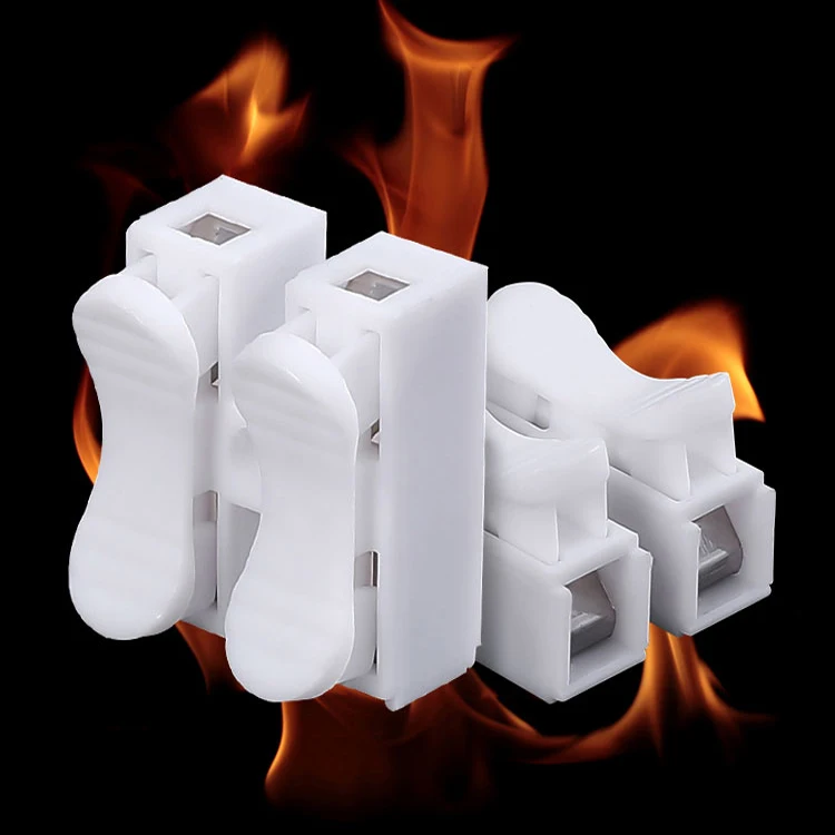 Spring Wire Quick Connector Electrical Crimp Terminals Block quick Splice lock Cable Clamp Easy Fit push-on terminal