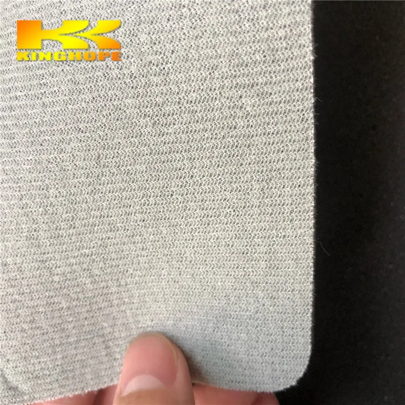 Jinjiang shoe material factory offer good quality brushed tricot fabric with sponge for car roof and casual shoe