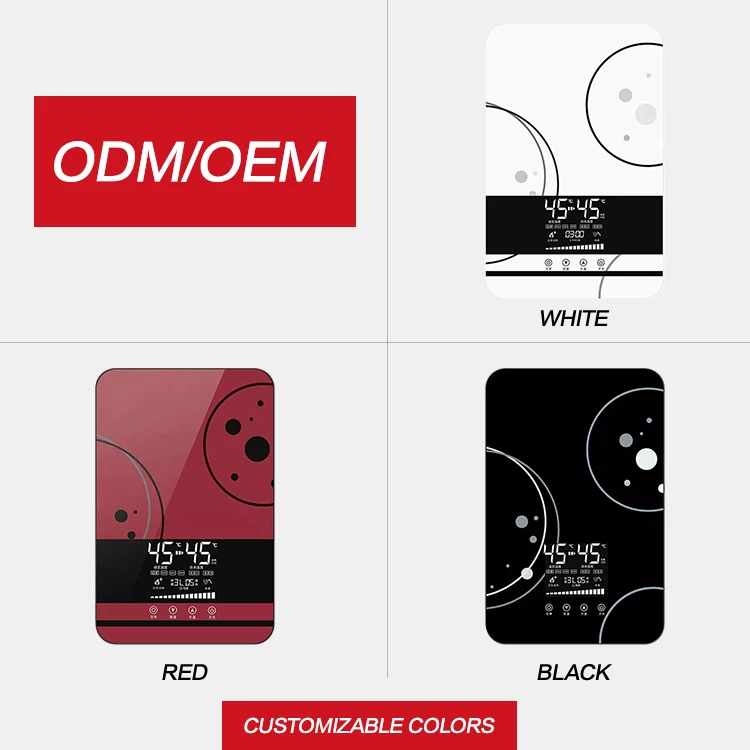 220V High Quality Manufacturer Portable Instant Electric Water Heater 1 Piece Ce Stainless Steel Touch Button Wall Mounted IPX4