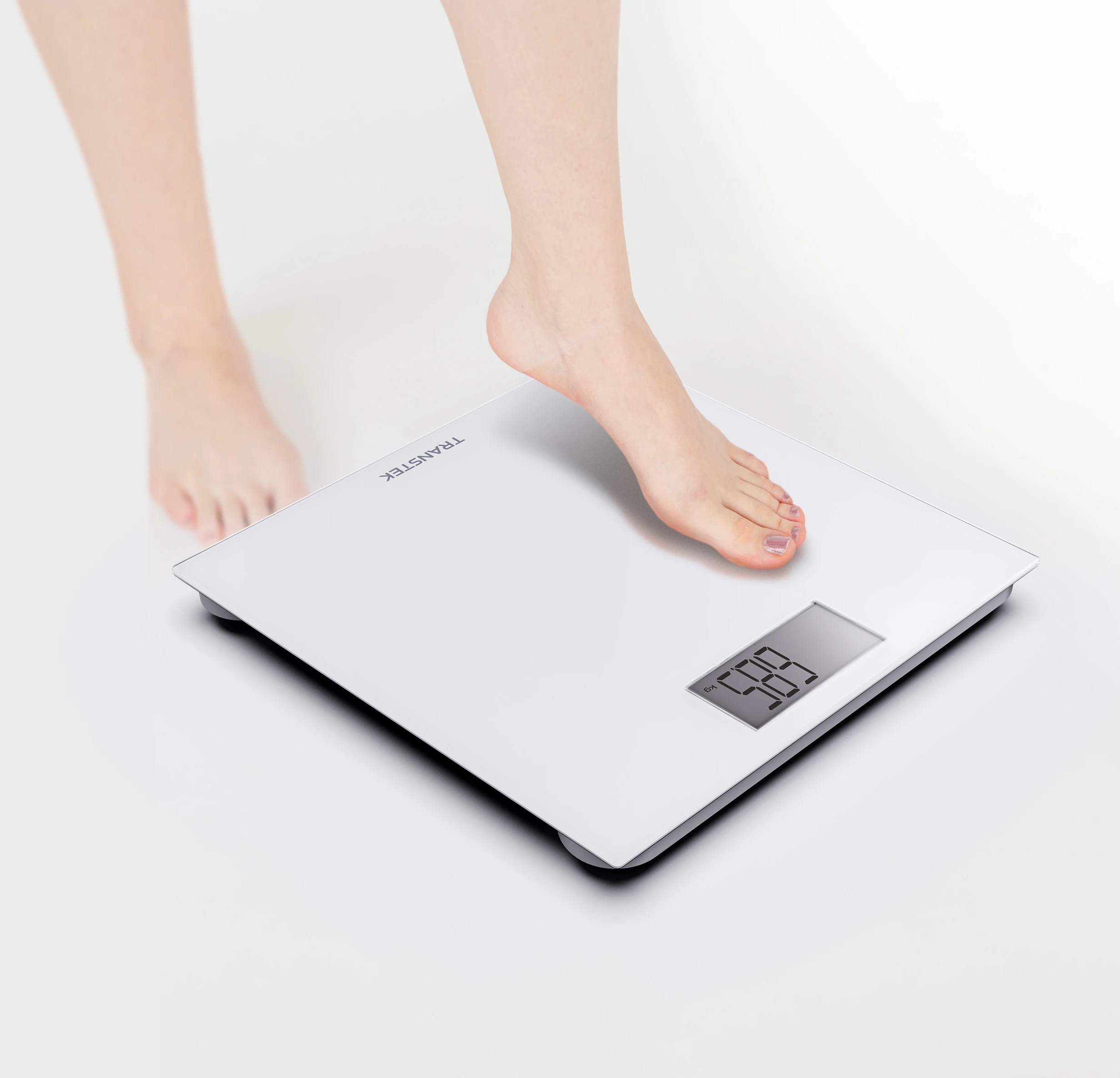 TRANSTEK Highly Accurate Tempered Glass Digital 180kg Bathroom Weighing Scale Smart Bascula de Peso Corp Balance Electronicooral