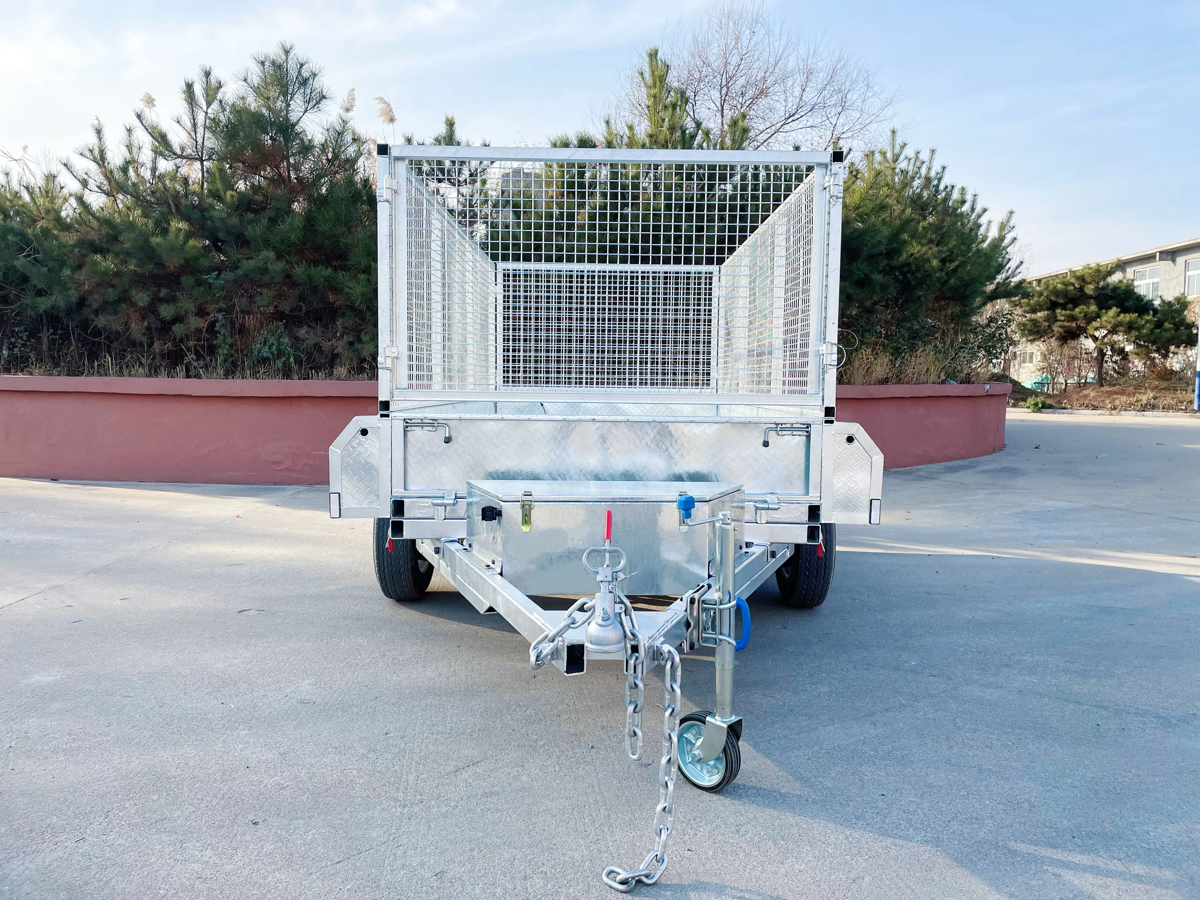 China Supply Cage Trailer Box Trailer 10X5 Tandem Axle Trailer