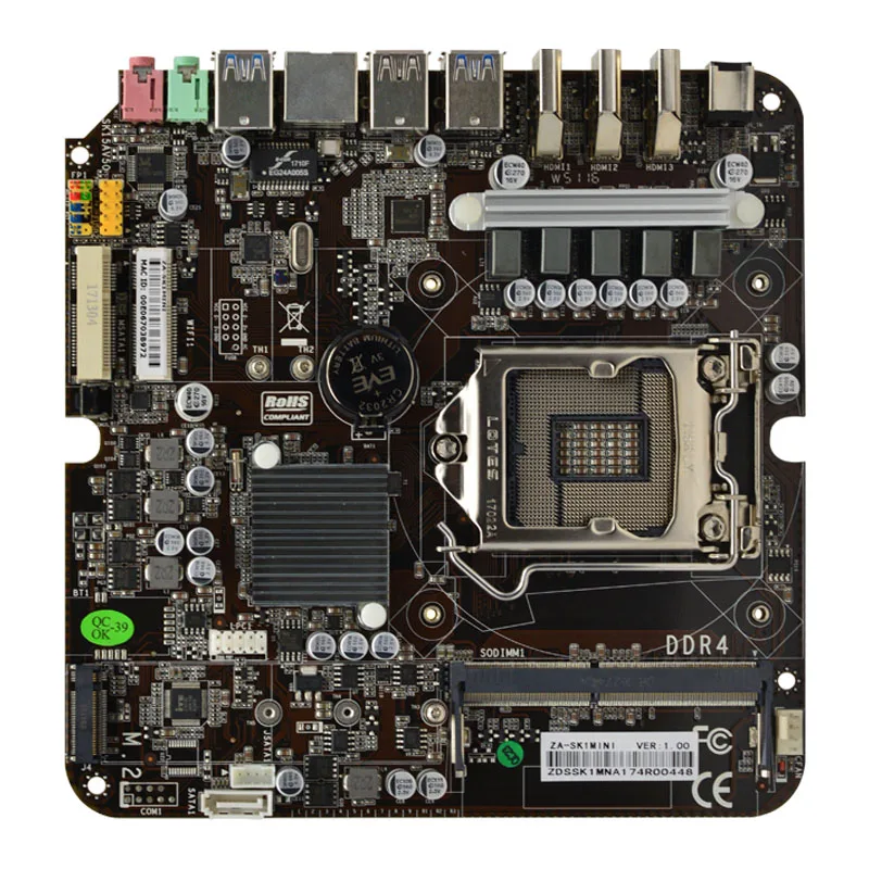 x86 H170 computer oem all in one pc motherboard Support 3 extended display