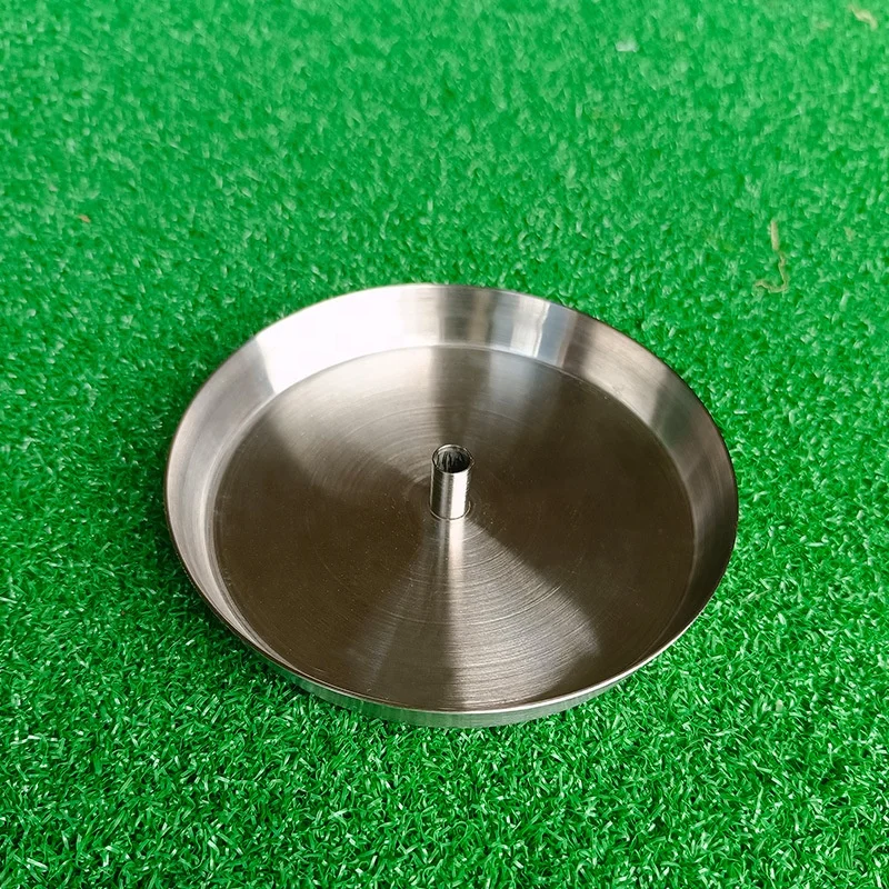 Wholesale Golf Putting Cups And Flags Set Logo Customized Golf Cup And Flag Stainless Steel Golf Hole Flag Cup