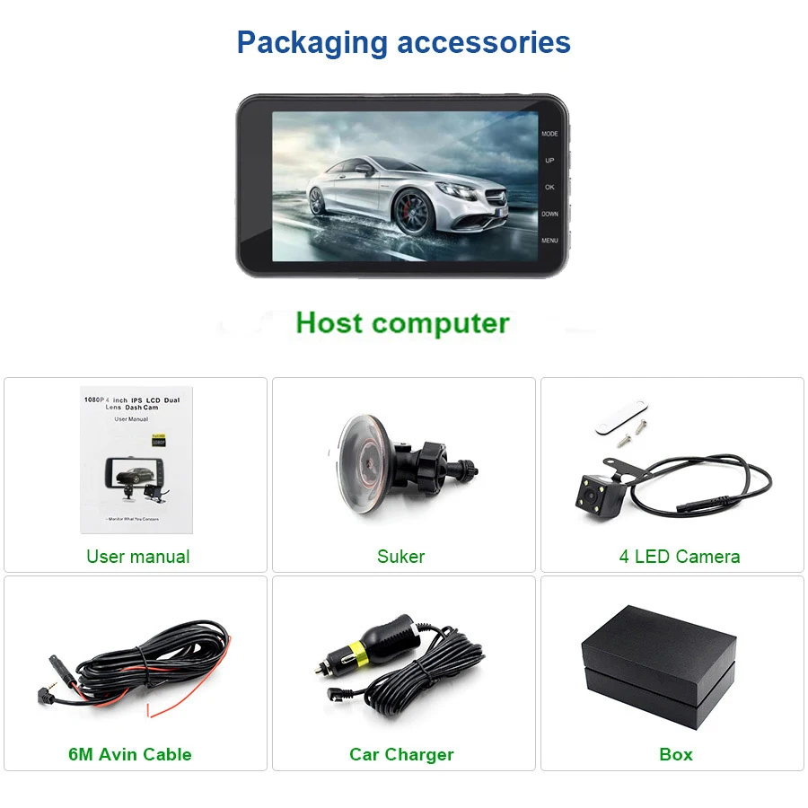 Оптовая продажа Dash Cam 1080P Full HD DVR Автомобильный рекордер 4 дюймовый ЖК-экран 170 широкоугольный объектив датчик поворачивания экрана WDR (широкий динамический диапазон для парковочной системы петля