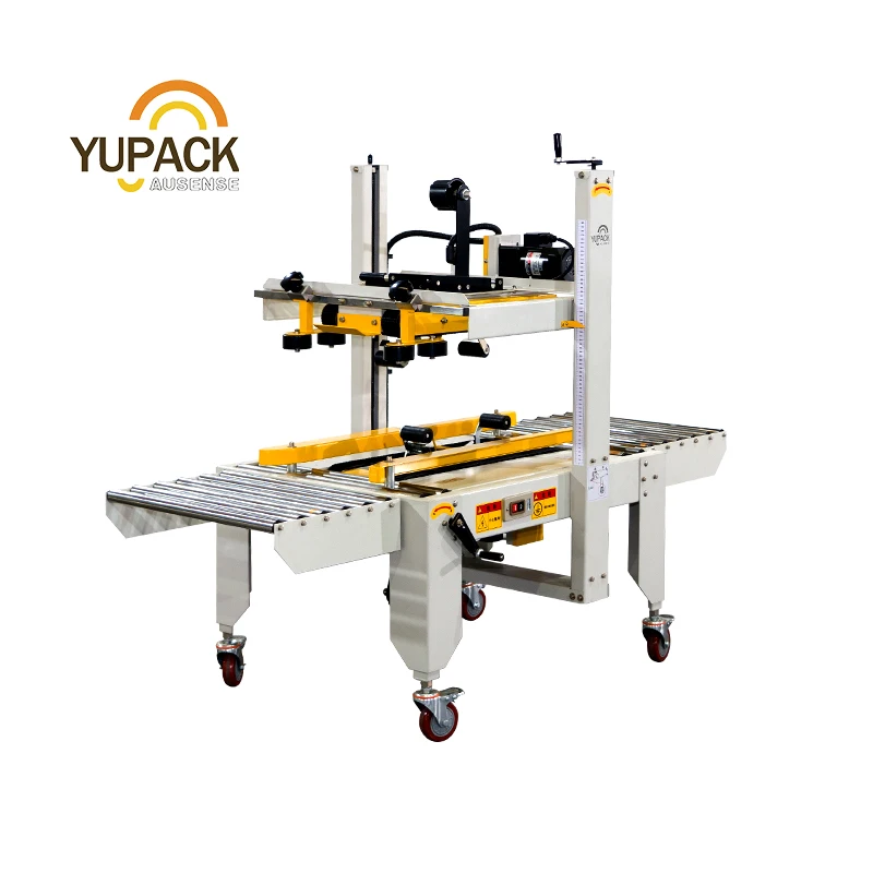 YUPACK FXJ-6050 standard tape  automatic box case carton sealer with top and bottom drive