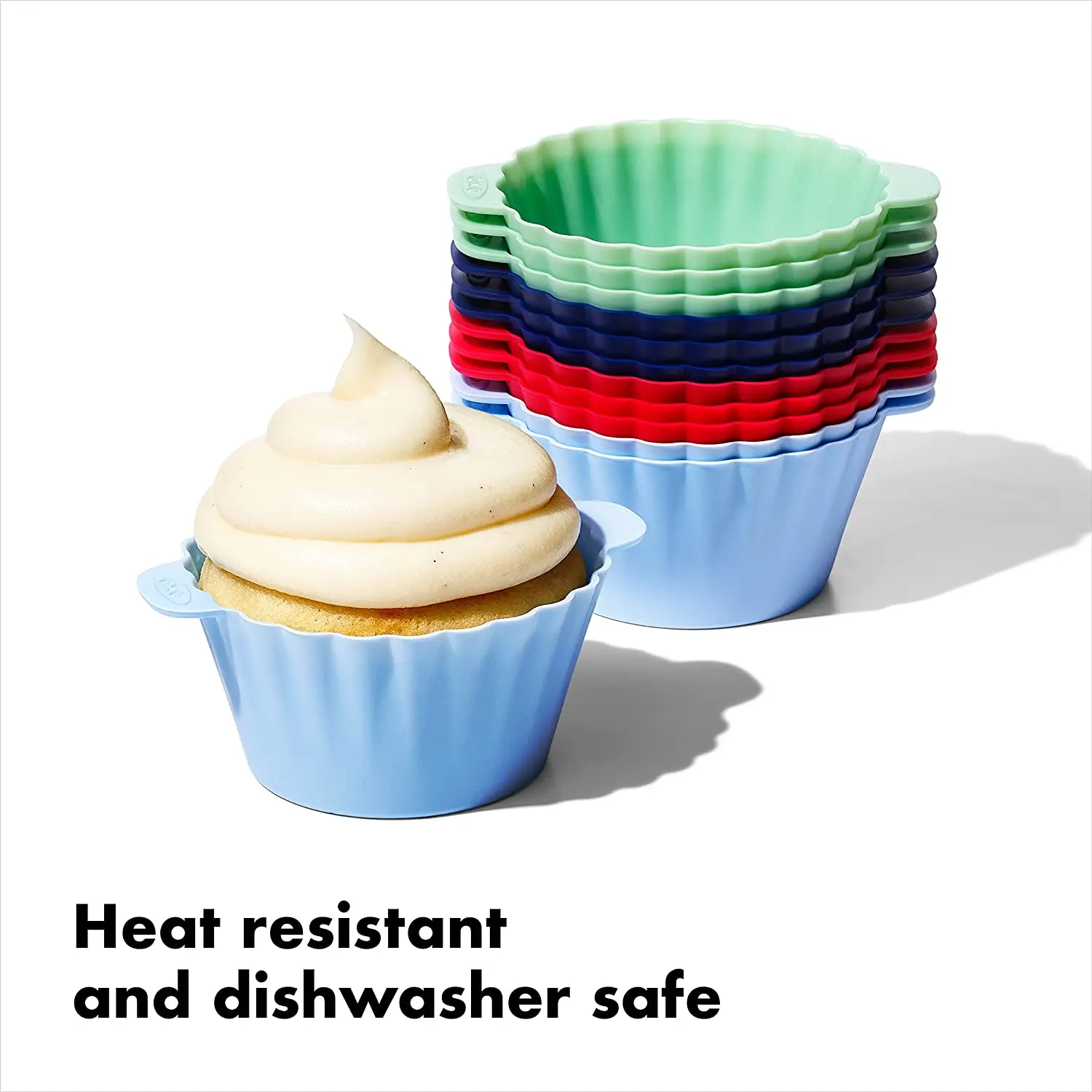 Silicone Cupcake Liners, Reusable Silicone Baking Cups, Non Stick Muffin Liners for Cooking Eggs