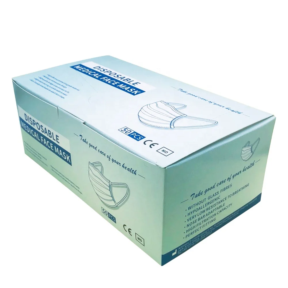 3-слойная хирургическая маска на заказ одноразовая медицинская маска chirurgicale Нетканая ткань сергическая маска для лица