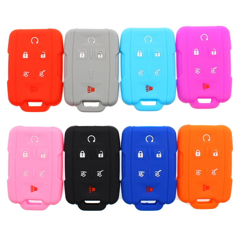 Keyless Protector Replacement 3 Buttons Silicone Car Key Cases Cover For Chevrolet