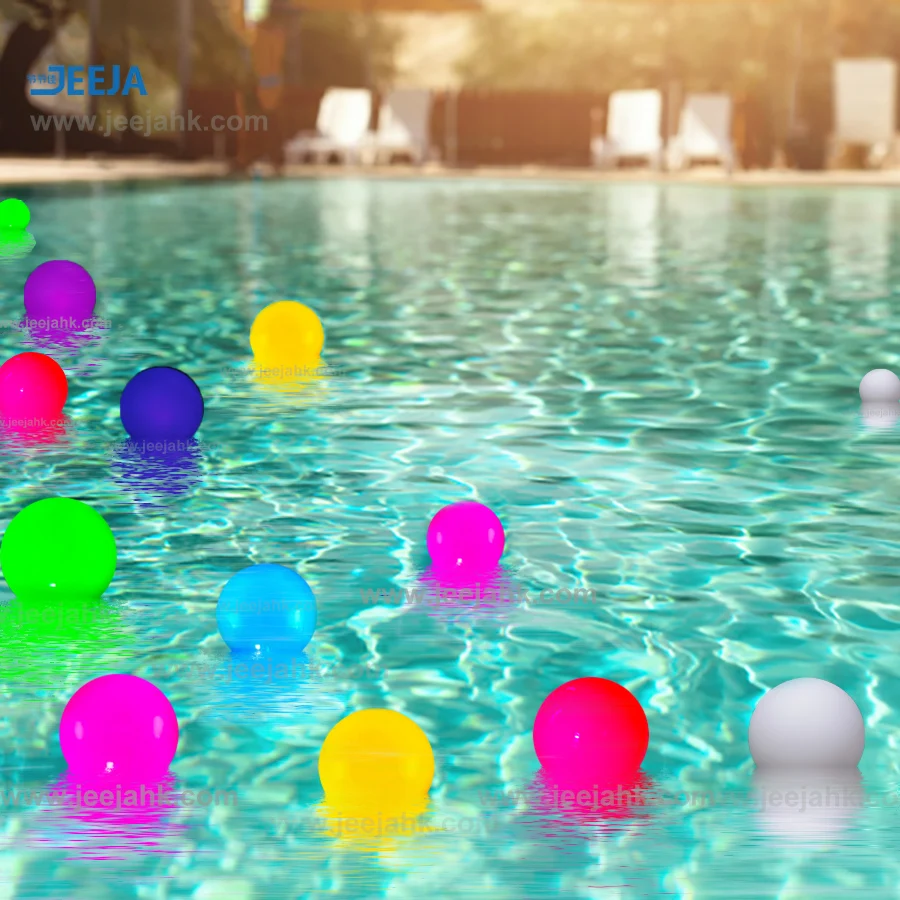 IP68 waterproof swimming pool LED mood light floating led illuminated swimming pool ball light with remote control for Christmas
