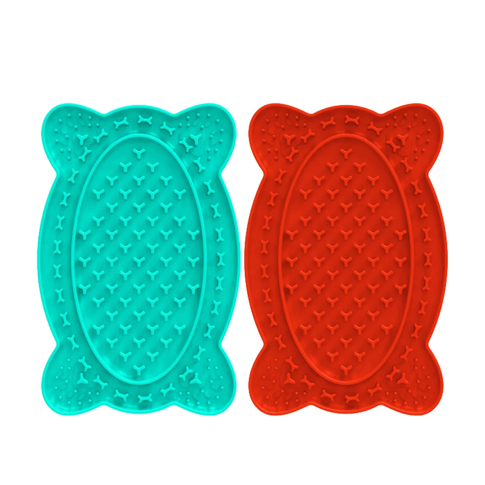 Amazon sales silicone lick mat with suction cup for dog and cat feed