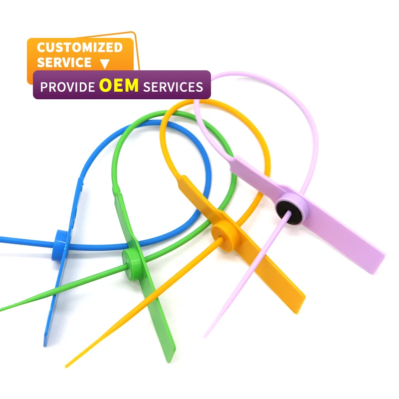OY-PS102 Disposable Safety Plastic Security Seal Customized Printing Logo Security Plastic Seals Numbered Tamper