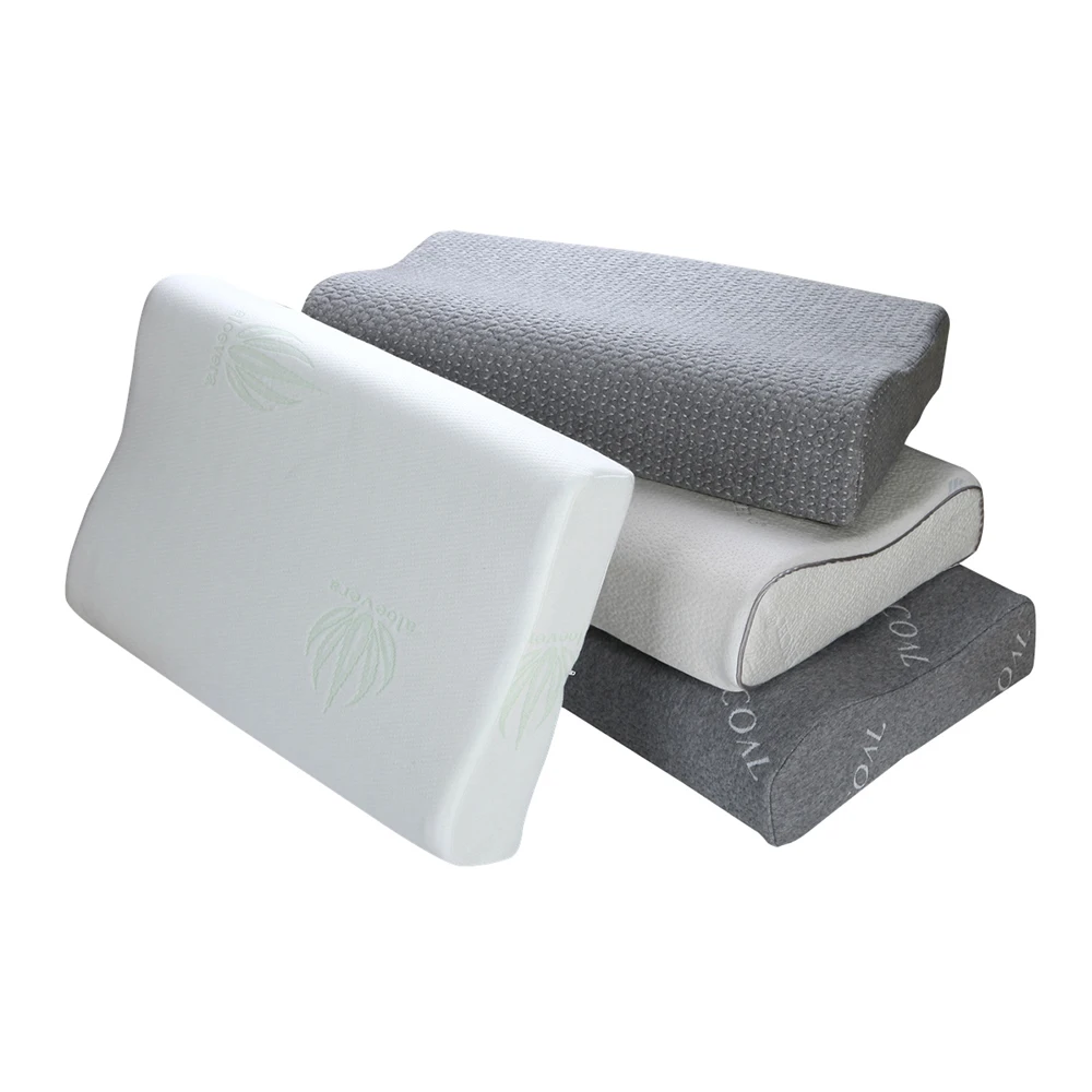 Ergonomic adults customized manufacturer OEM wholesale pain relief bed sleep orthopedic memory foam pillow contour